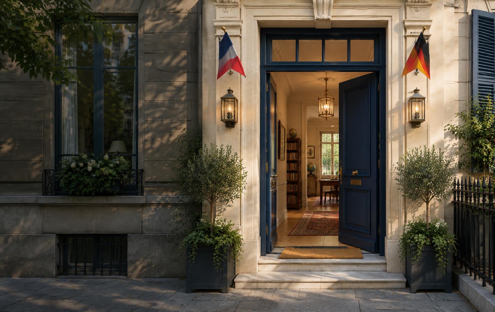 An open doorway welcoming students into the House of Languages